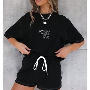 WHITE FOX FLIGHT MODE BLACK TEE